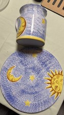 Tortenplatte und Krug Set, Mond/Sonne/Sterne Motiv