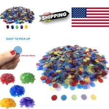 1000 Bingo Tokens Mixed Colors Plastic Counters for Classroom and Events