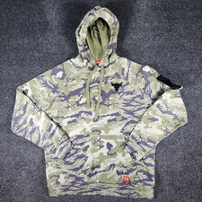 Under Armour Project Rock Rival Fleece Hoodie Veterans Patch Camo Men's Medium