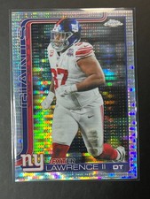 2025 Topps Chrome Football #230 Dexter Lawrence II - Pulsar Refractor - Giants