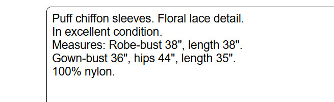 VTG GAYMODE PENNEYS Silky NYLON & LACE Chartreuse PEIGNOIR ROBE/NIGHTGOWN SET 36