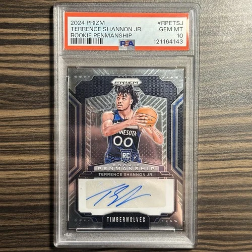 Terrance Shannon Jr 2024-25 Panini Prizm Rookie Penmanship Autograph PSA 10