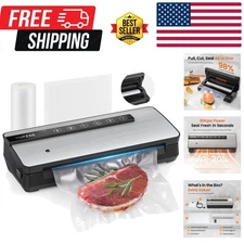 Stainless Steel Vacuum Sealer - 90kpa Power for Fresh Food Preservation