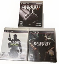 Call Of Duty PS3 Black Ops Black Ops II MW3 Playstation 3 Three Games In Case