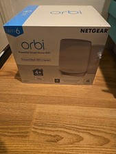 NETGEAR Orbi Whole Home Tri-Band Mesh WiFi 6 System RBK652S   Router  1 Satel