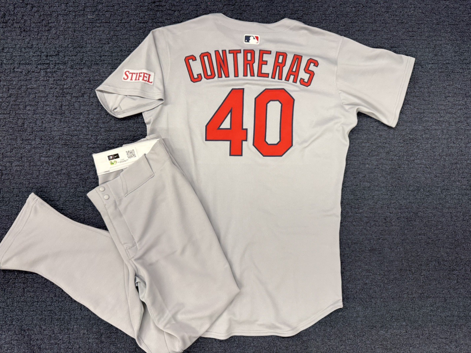 Willson Contreras St. Louis Cardinals Game Used Worn Jersey and Pants