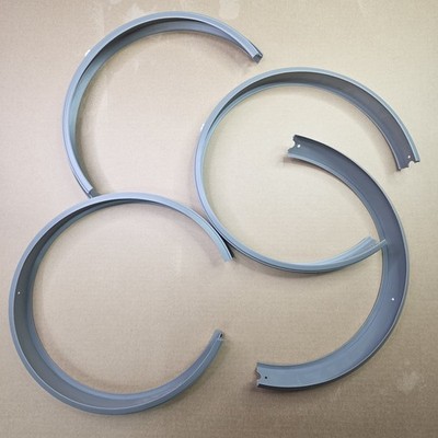 Hot Wheels Mario Kart Replacement Track - Grey Curved Wall Pieces - 4pc Lot