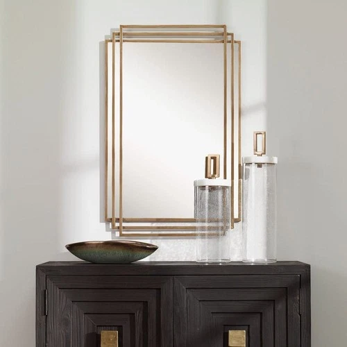 Uttermost 09688 Amherst Brushed Gold Mirror - Picture 2 of 8