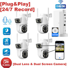 4MP Wireless Security Camera System Outdoor 10CH Wifi CCTV NVR 500GB Hard Drive