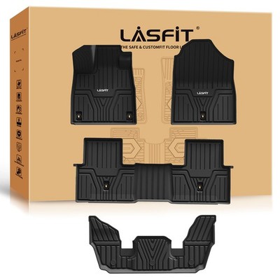 LASFIT Floor Mats for Honda Pilot 2023-2026 1st & 2nd & 3rd Row TPE Floor Liners