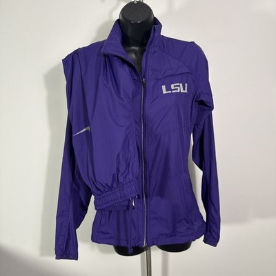 Nike LSU Tigers Women s Dri Fit Purple Full Zip Track Suit Jacket & Pants Size S