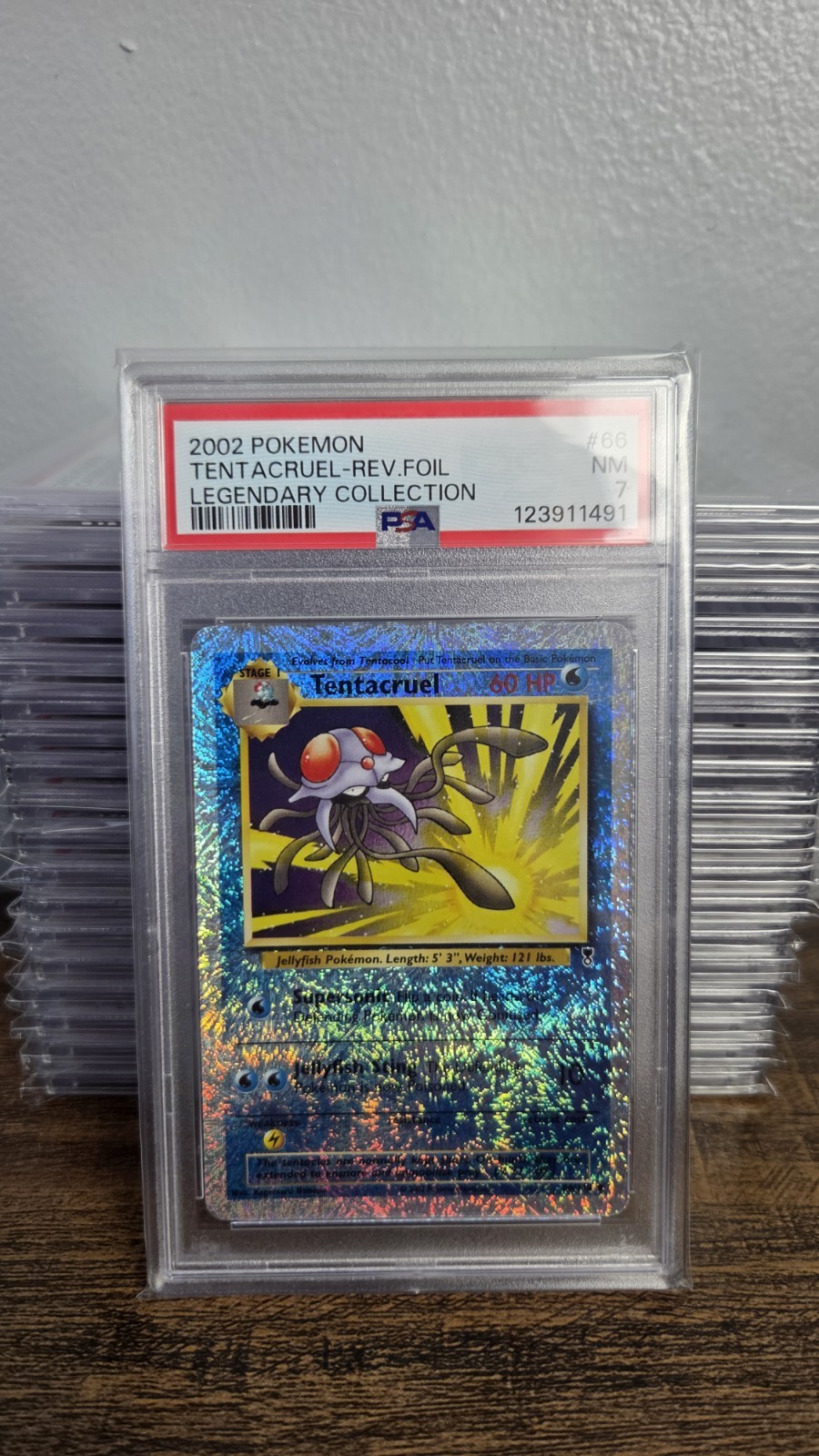 Tentacruel 66/110 Legendary Collection Reverse Holo 2002 Pokemon PSA 8