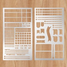 Handves Metal Journal Stencils Stainless Steel Template Planner Stencil