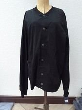 Cherokee Workwear Mens Scrub Jacket Size L Black Snaps Pockets Knitted Cuffs