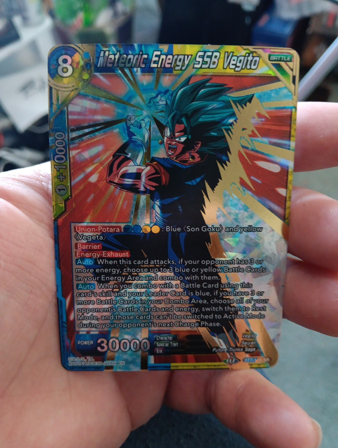 Meteoric Energy SSB Vegito BT7-118 SR Dragon Ball Super Card Foil