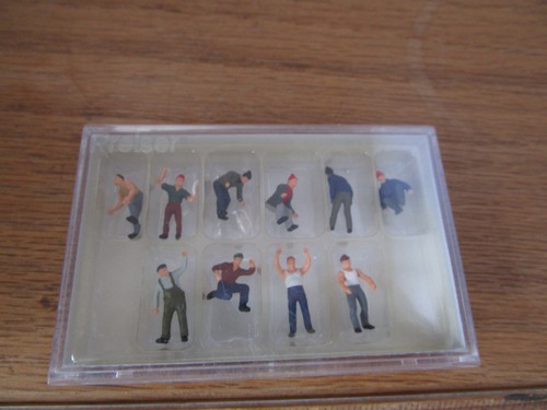 HO Preiser # 1010053 Figuras de trabajadores portuarios escala 1/87 figuras para diseño de tren | Condition: New