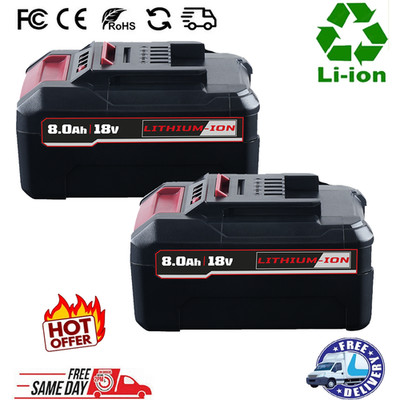 2X 18V 8Ah Ersatzakku Für Einhell 18V POWER X-CHANGE Lithium PXC Akku Ladegerät