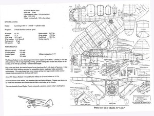 1/12 Scale Stinson SR9 Reliant (41")  RC Plans,Templates and Instructions