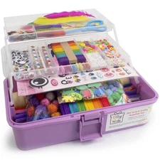 Arts and Crafts Supplies Set- 1000+ Pieces Giftable Craft Box for Kids: DIY C...