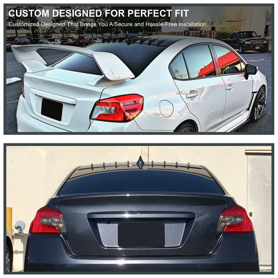 Fits 2015-2021 Subaru WRX STI Carbon Fiber Look Roof Spoiler Vortex Generator Foto 3 de 4