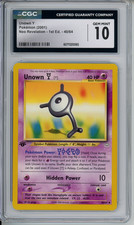UNOWN Y CARD 40/64 1st Edition CGC 10 Gem Mint Neo Revelation Pokémon WOTC on eBay
