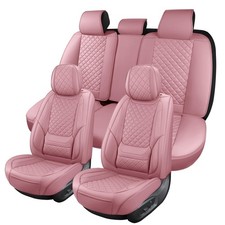 Leather Car Seat Covers Full Set Breathable Automotive Seat Covers Waterproof...