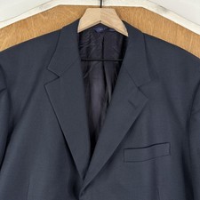Brooks Brothers Blazer Mens 46L Navy Blue 2 Button Vitale Barberis Canonico Wool