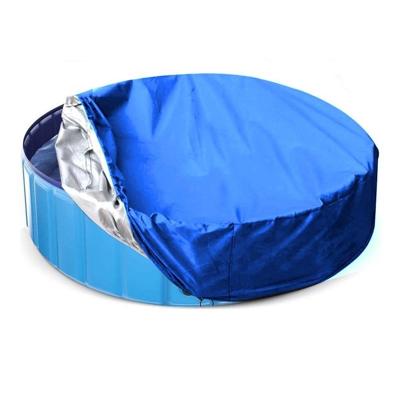 Cubierta de piscina azul para patio actividades al aire libre fácil de quitar