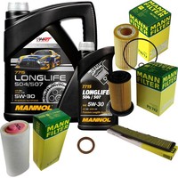 Mann Inspektionspaket 6L Mannol Longlife 5W-30 FüR BMW E46 318D 320D 318Td