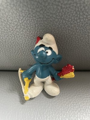 Vintage 1978 Archer Smurf with Bow & Arrows 2  PVC Figure Hong Kong