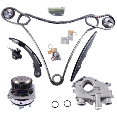 Timing Chain Kit with Water Pump Oil Pump for 2005-2010 Nissan Frontier, Path...
