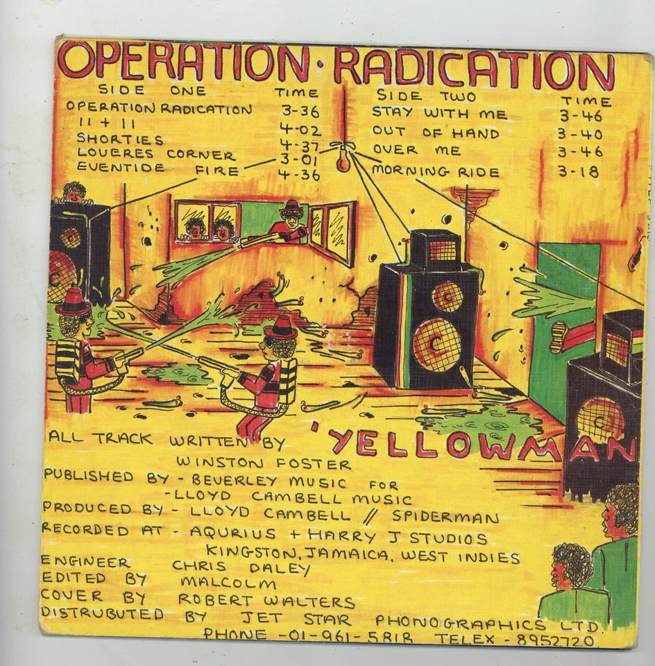 " OPERATION RADICATION." yellowman. PAMA 10in 1982. - Image 2 of 4
