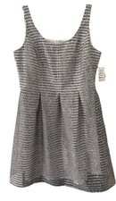 Nine West Size 22 Black/White Hearts Sheer Overlay Fit & Flare Dress BNWT  