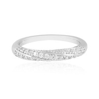 Cavill Ring Silber 925 Platin Zirkone 0,84Ct Rundschliff Damen Schmuck