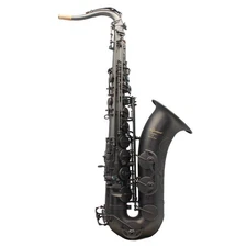 EM The Imperium matte black tenor Saxophone with dragon or flower engraving