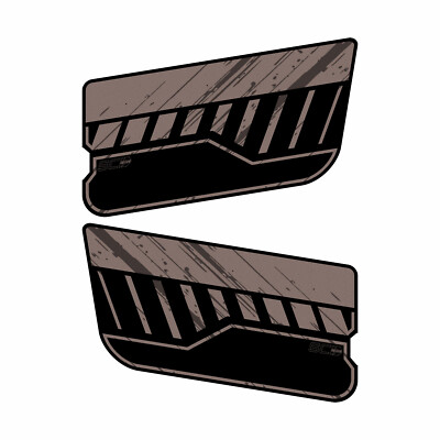 Jeep CJ/YJ Aluminum Composite Full Door Panels, PAIR, ''SandBlast'' Design