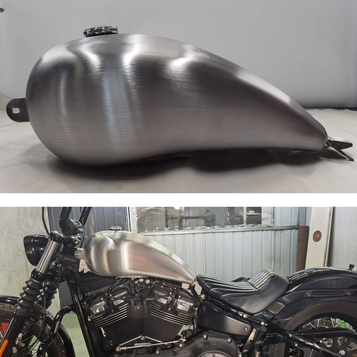 Unpainted Silver 18L Petrol Gas Fuel Tank Fit For Harley Softail 2018 2022 2019
