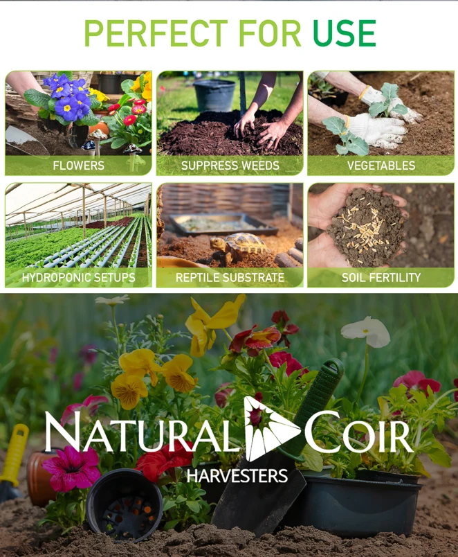 Coco Husk Chip - Premium Husk 5Kg/11 Lbs Block, Expands to 17 Gallon, Low EC - Image 4 of 4