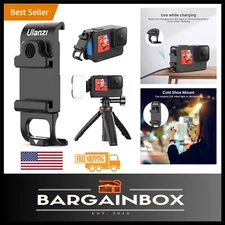 Aluminum Alloy Battery Cover for Action Camera Hero 9-13 with Cold Shoe & 1/4"