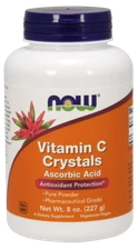 NOW Foods Vitamin C Crystals Ascorbic Acid 100% Pure Powder 8oz. 06/2029EXP