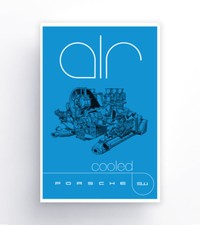 Air Cooled Porsche 911 Engine Poster. Art Paper Poster 36 X 24 Air Cooled Porsche 911 Engine Poster. Art Paper Poster 36 X 24