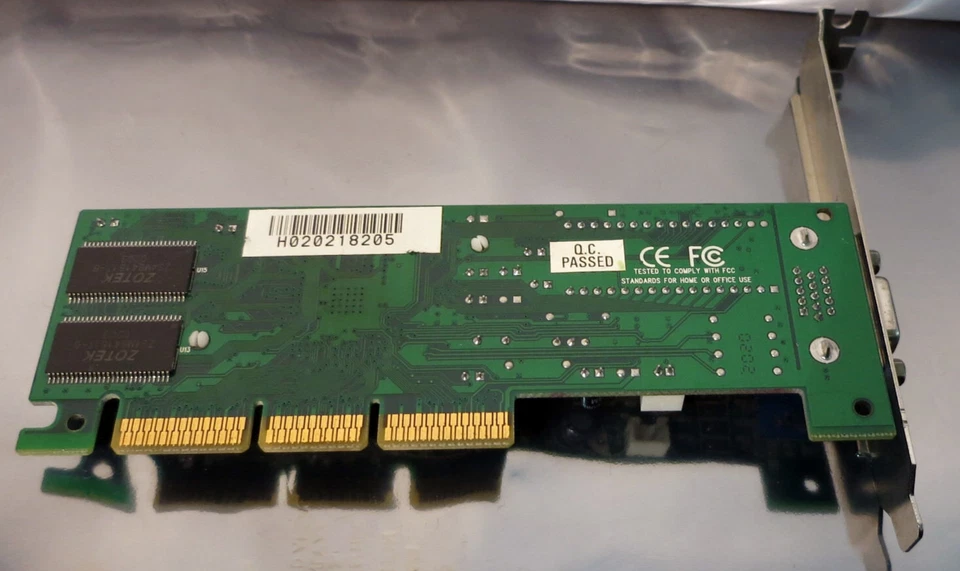 NVIDIA TNT2 M64 AGP 32MB Video Graphics Card CE-406, 4VNTDH02 Passive Cooler - Image 3 of 3