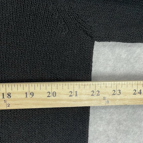 Coldwater Creek Sweater Womens 1X Cat Kitten Playing Yarn Knit Embroidered Black - Picture 12 of 13