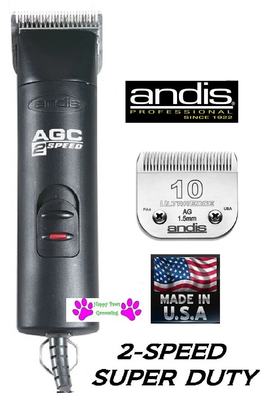 Andis AGC Super 2 Speed Clipper & ULTRAEDGE 10 BLADE*PET HORSE CAT DOG GROOMING