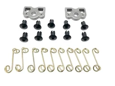 7/16" Aluminum Black Dome Dzus Buttons Quarter Turn Springs Tabs RZR 10 sets