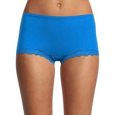 No Boundaries Women's Lace Trim Boyshort Panties Size XX-LARGE Blue Thrill
