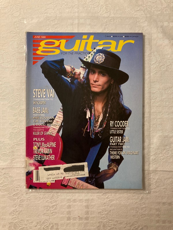 GUITAR FOR THE PRACTICING MUSICIAN Magazine June 1988 - Ozzy Tablature Steve Vai