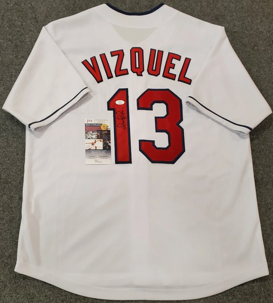 CLEVELAND INDIANS OMAR VIZQUEL AUTOGRAPHED JERSEY JSA COA eBay