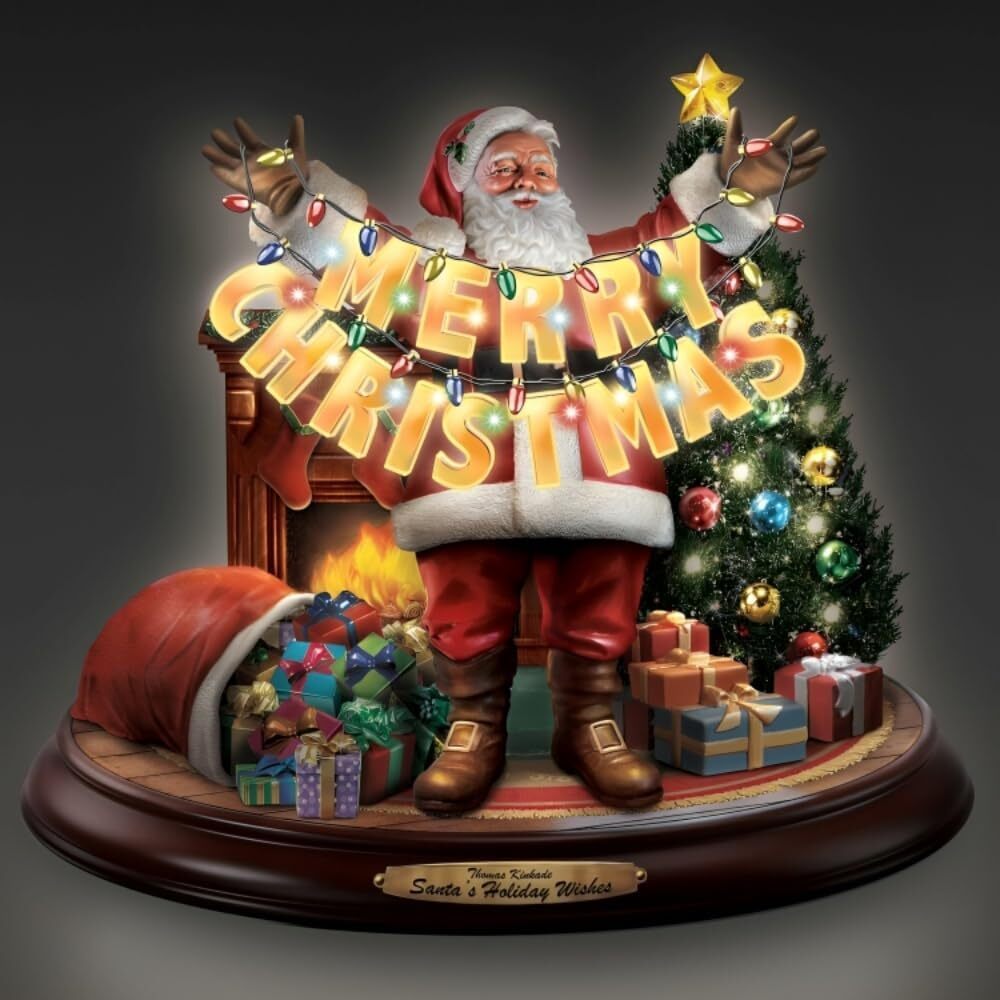 The Bradford Exchange Santas Holiday Wishes Sculpture Christmas