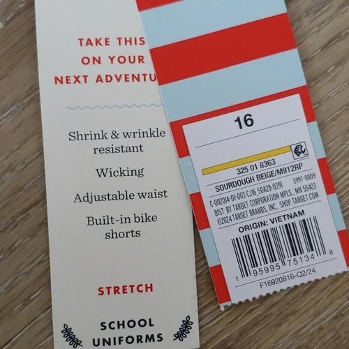 NWT Cat & Jack Girls Beige School Uniform Skirt Size 16 - Picture 7 of 7